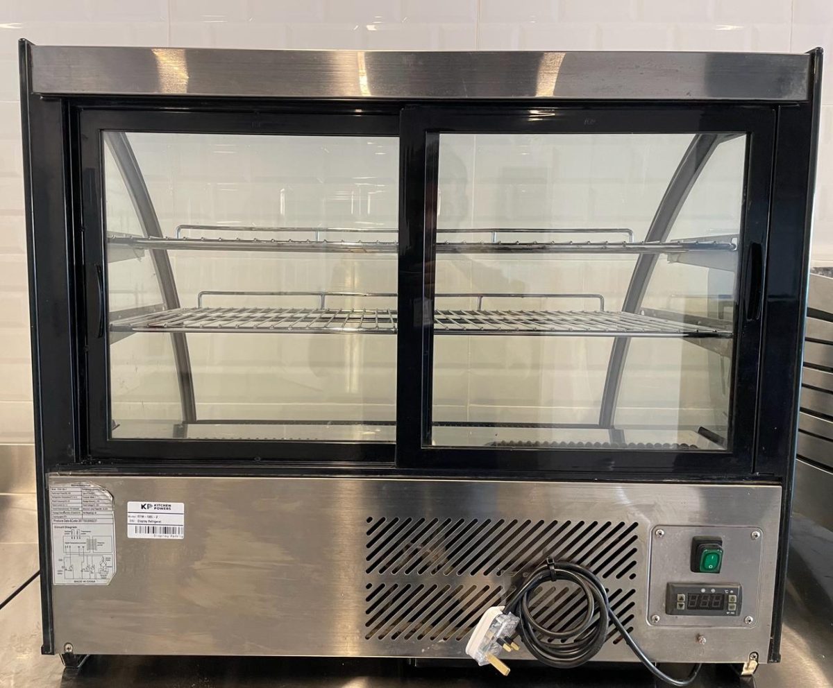 ⁦ثلاجة عرض زجاجية 2 أرفف - 130 لتر من بيوكيت - أسود⁩ - الصورة ⁦2⁩