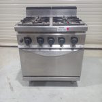 موقد غاز بأربعة شعلات مع فرن غاز بحجم 2/1